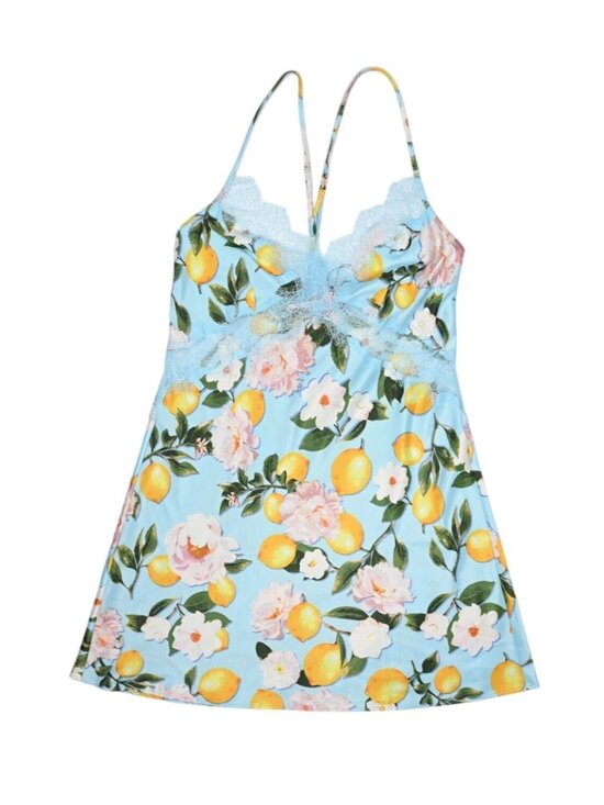 Victoria's Secret Dresses & Skirts - Victoria's Secret Dream Angels Sleep Dress in Blue Lemon Print